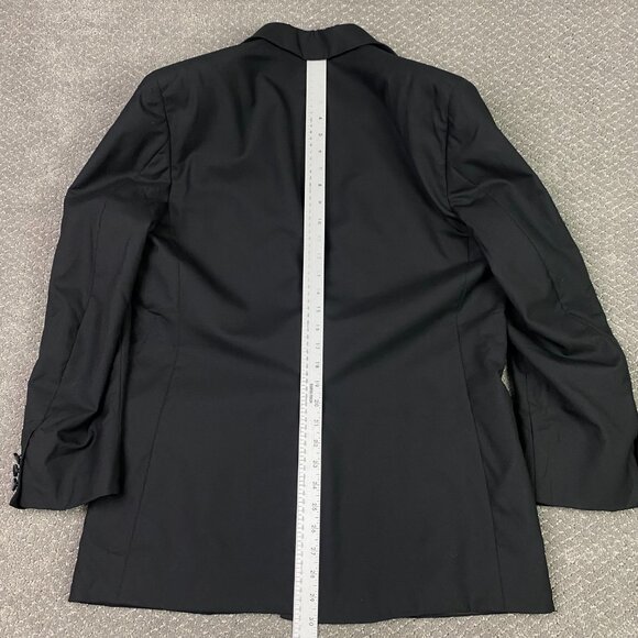 Vintage Brooks Brothers Tuxedo Jacket Blazer Dinner Mens 40R Fits 40S Black Wool - Picture 13 of 14